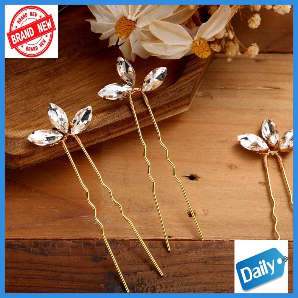 10 Crystal Rhinestone Hair Pins for Wedding Bridal Hairstyles